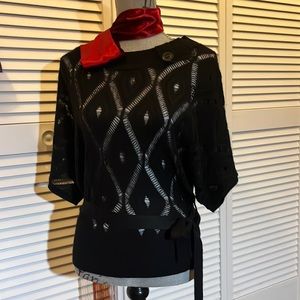 Maurices black open design sweater